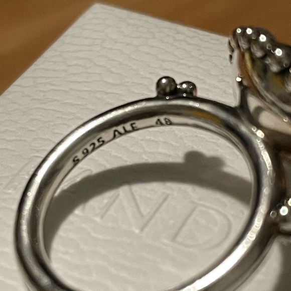 Pandora Midnight Star Blue Crystal Ring, size 4.5 (48) - Picture 5 of 6